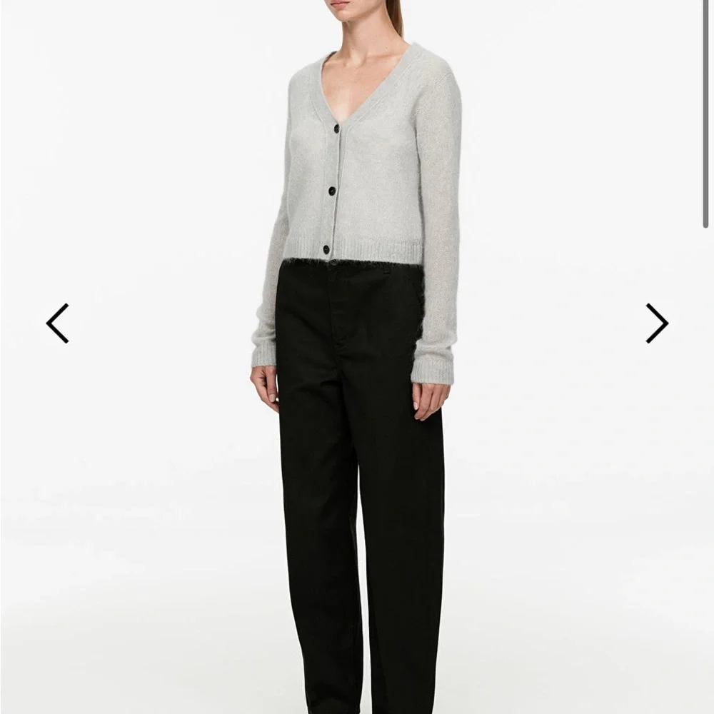 Arket NWOT | Grey Mohair Wool Blend Cardigan | EU L